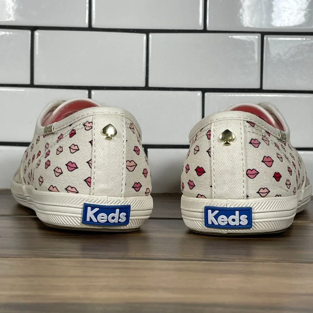 Keds x Kate Spade Champion Lips Shoes Womens Size 8 Multicolor Low Top Sneakers